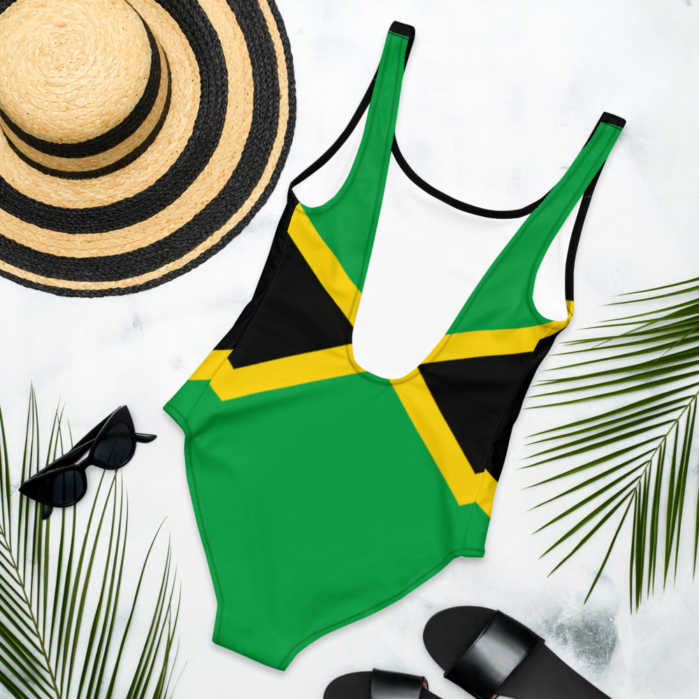 Jamaica w/ coat of arms One-Piece Swimsuit
